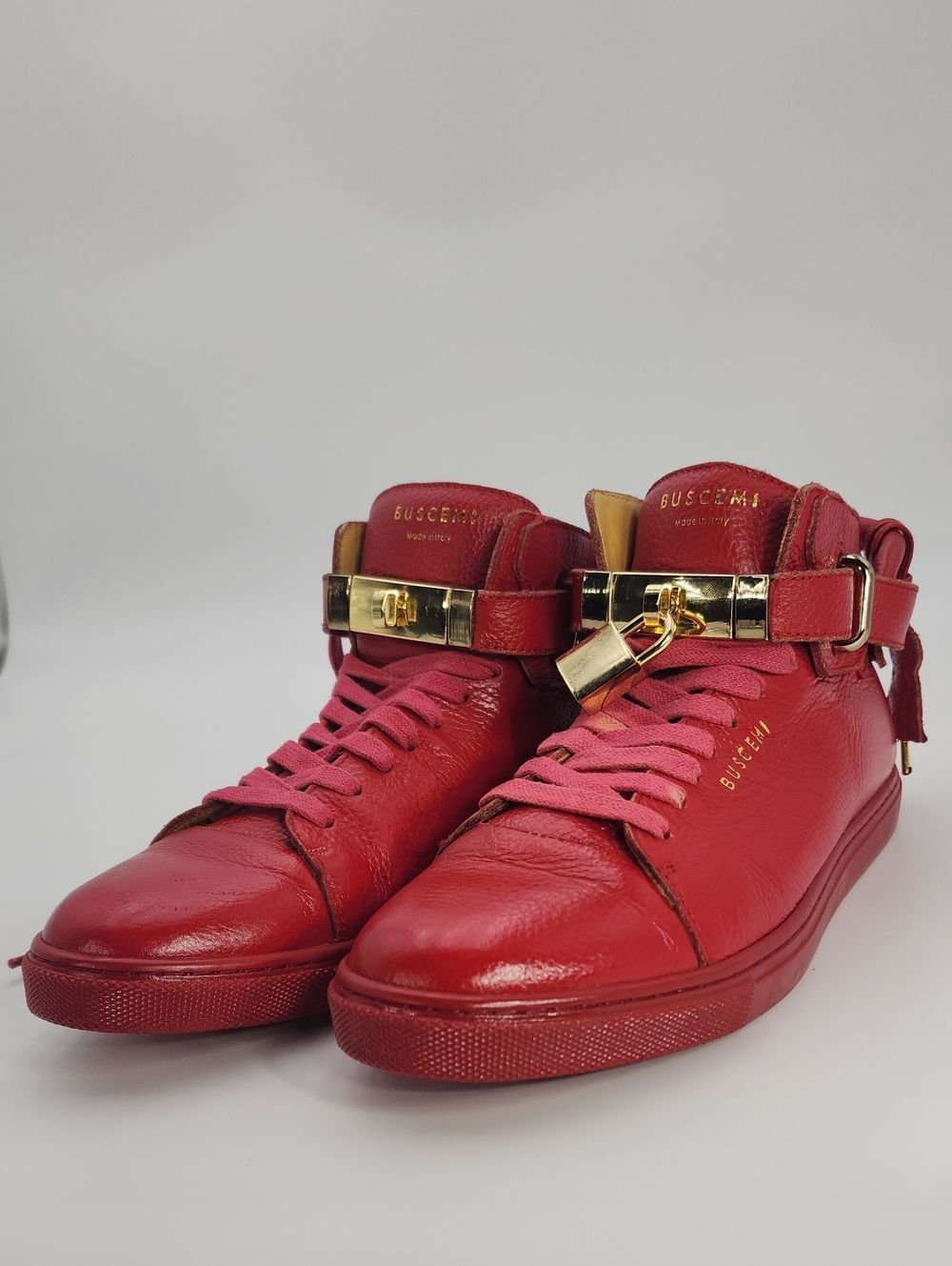 Red Authentic Buscemi Alta Sneakers Size 40